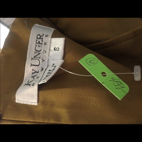 Sz 8 Kay Unger New York Dress Metallic strapless - Picture 7 of 10